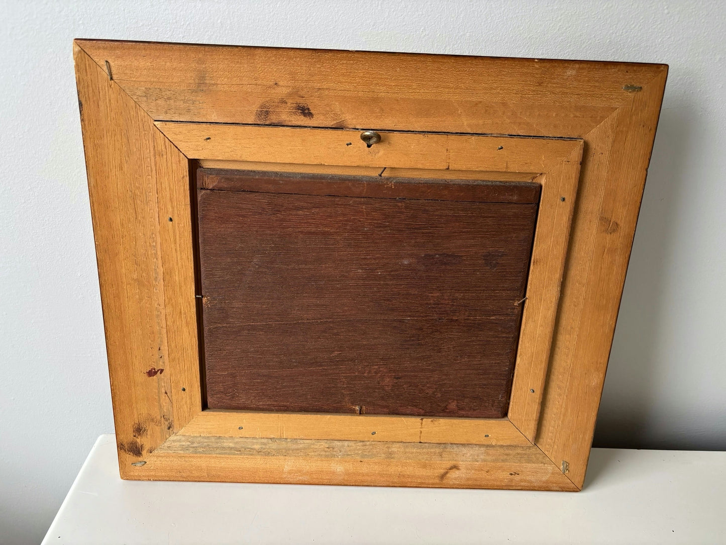 Vintage “Winter Skaters” Original Oil Painting Dutch Ice Scene Framed