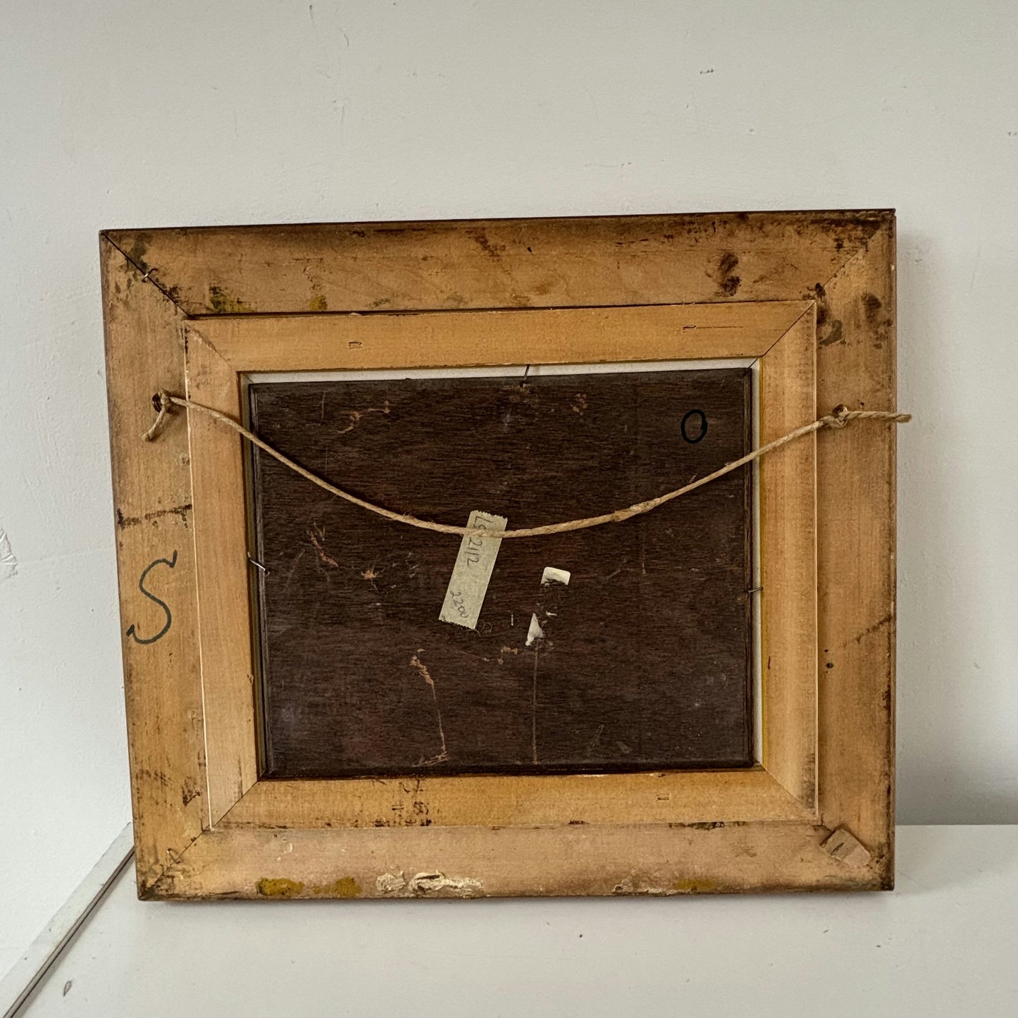 Marvelous Oil Painting Winter Landscape "Brick Tower" Intriguing Small Artwork