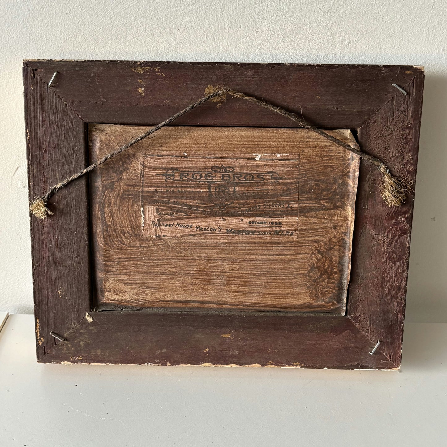 19th Century Animals Oil Painting "Beagle Trio" Small Art