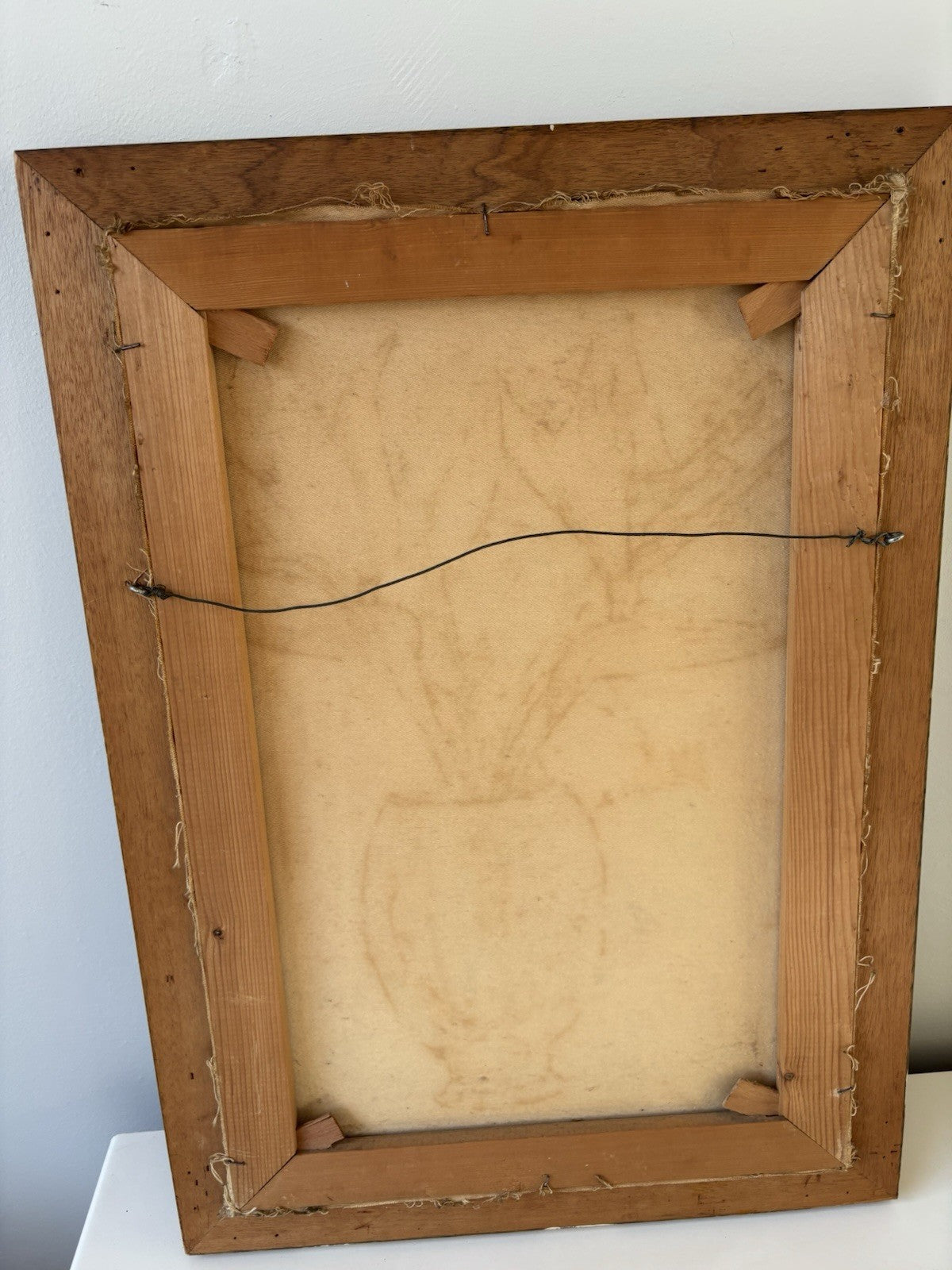 Vintage Flower Tree Still Life floral Oil Painting Flowers in Vase Mid 20th C