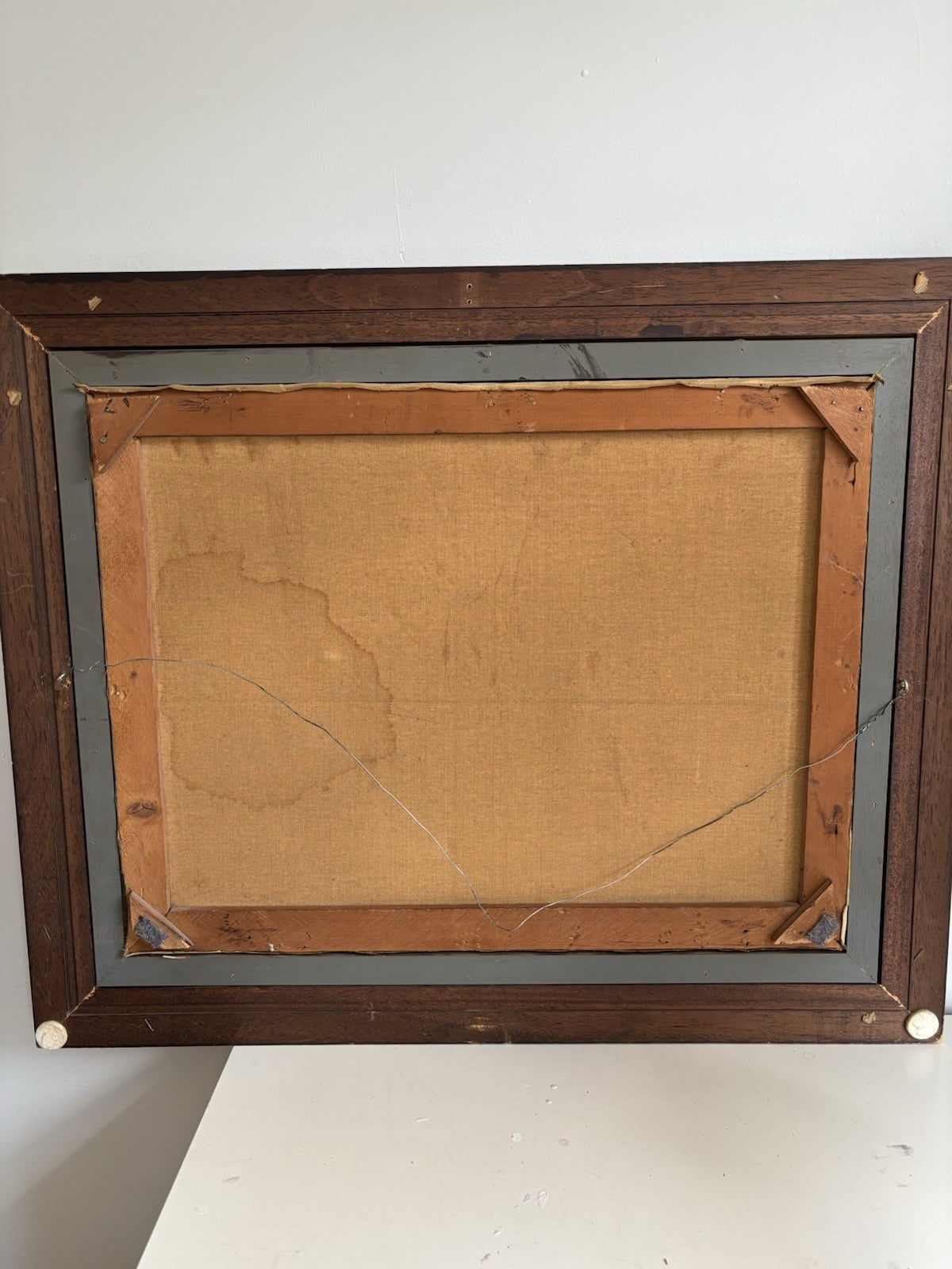 Antique “COUNTRY COTTAGE” Landscape Oil Painting Trees Signed 19th Century