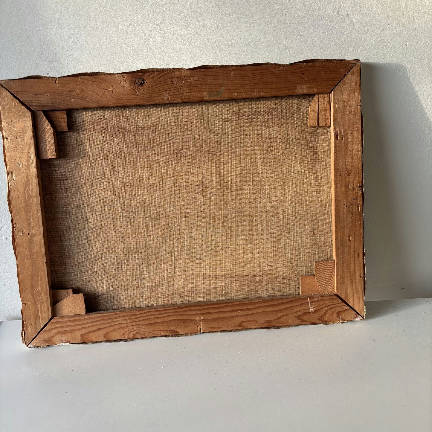 Remarkable Landscape Oil Painting "Thatched Roof" Authentic Medium Art