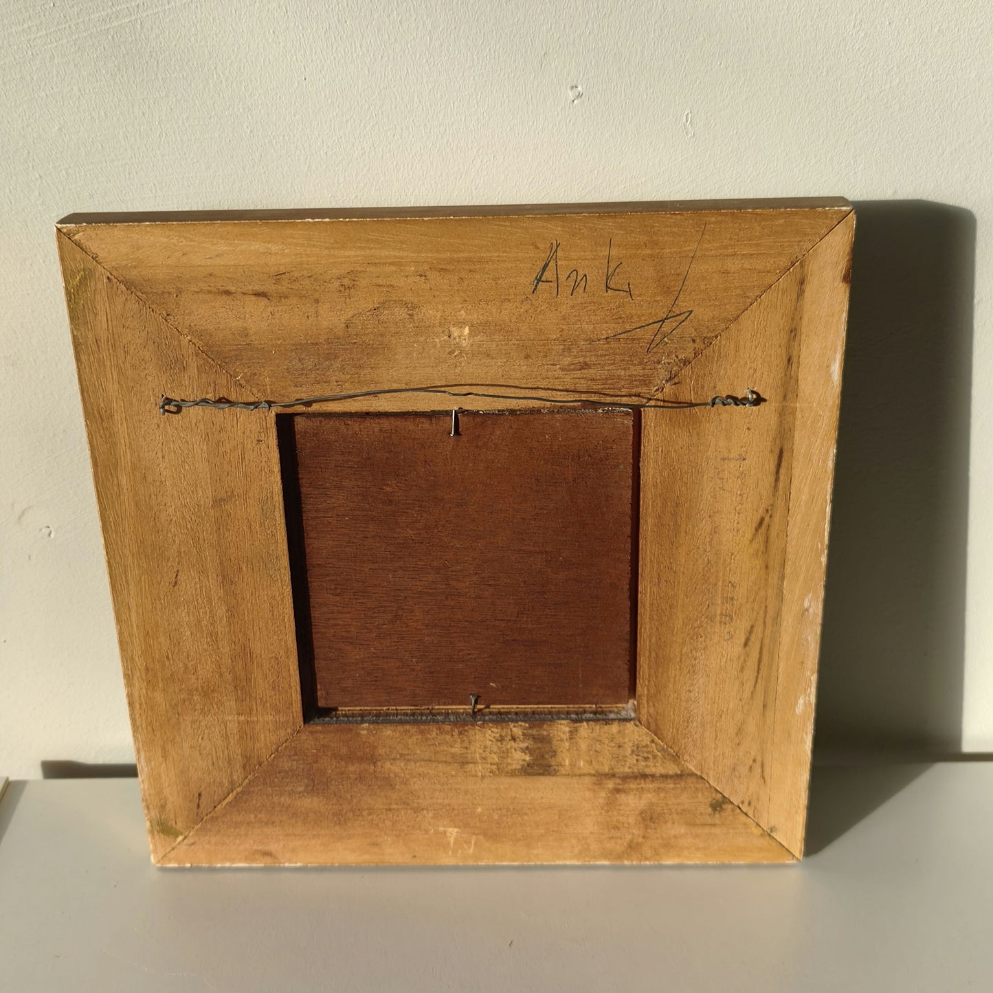 Authentic “Winter Village” Framed Oil Painting Snowy Windmill European Scene