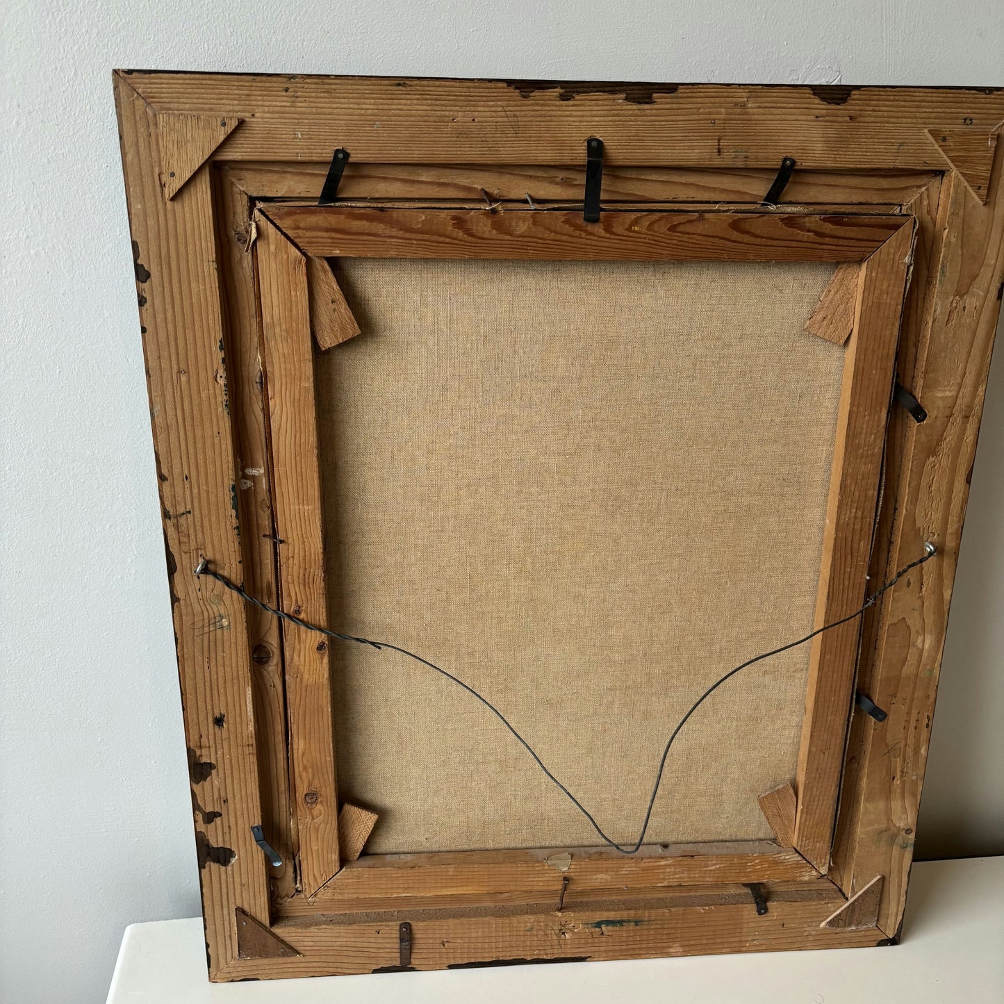 Vintage “Still Gaze” Original Oil Portrait Painting Framed