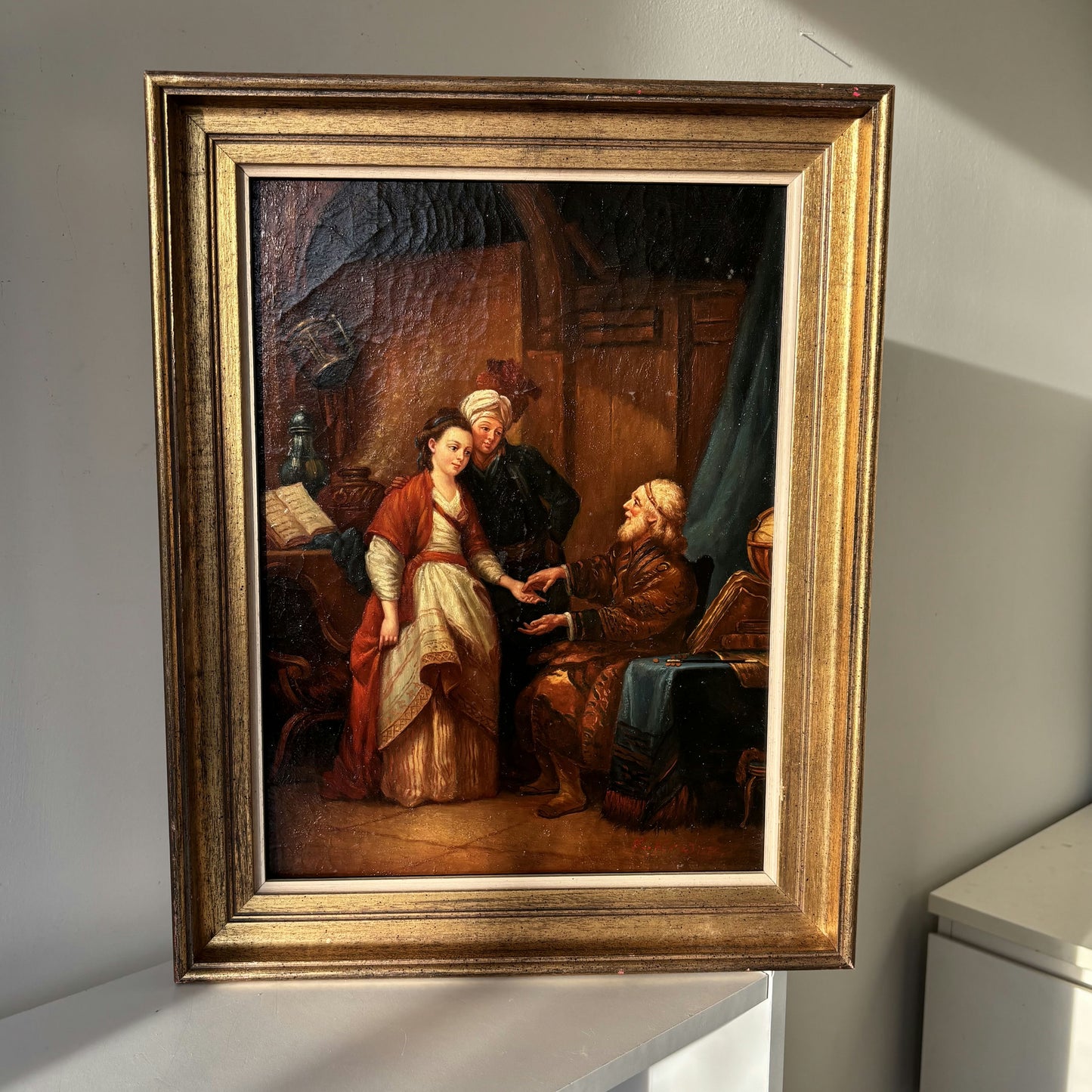 Authentic Oil Painting Figurative "Wise Old Man" Remarkable Medium Artwork