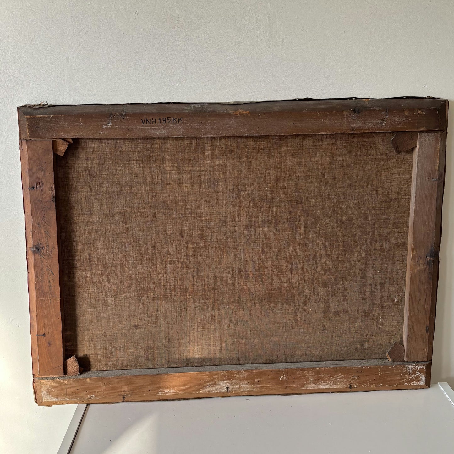 Fine Winter Landscape Oil Painting "Frozen River Scene" Remarkable Medium Art