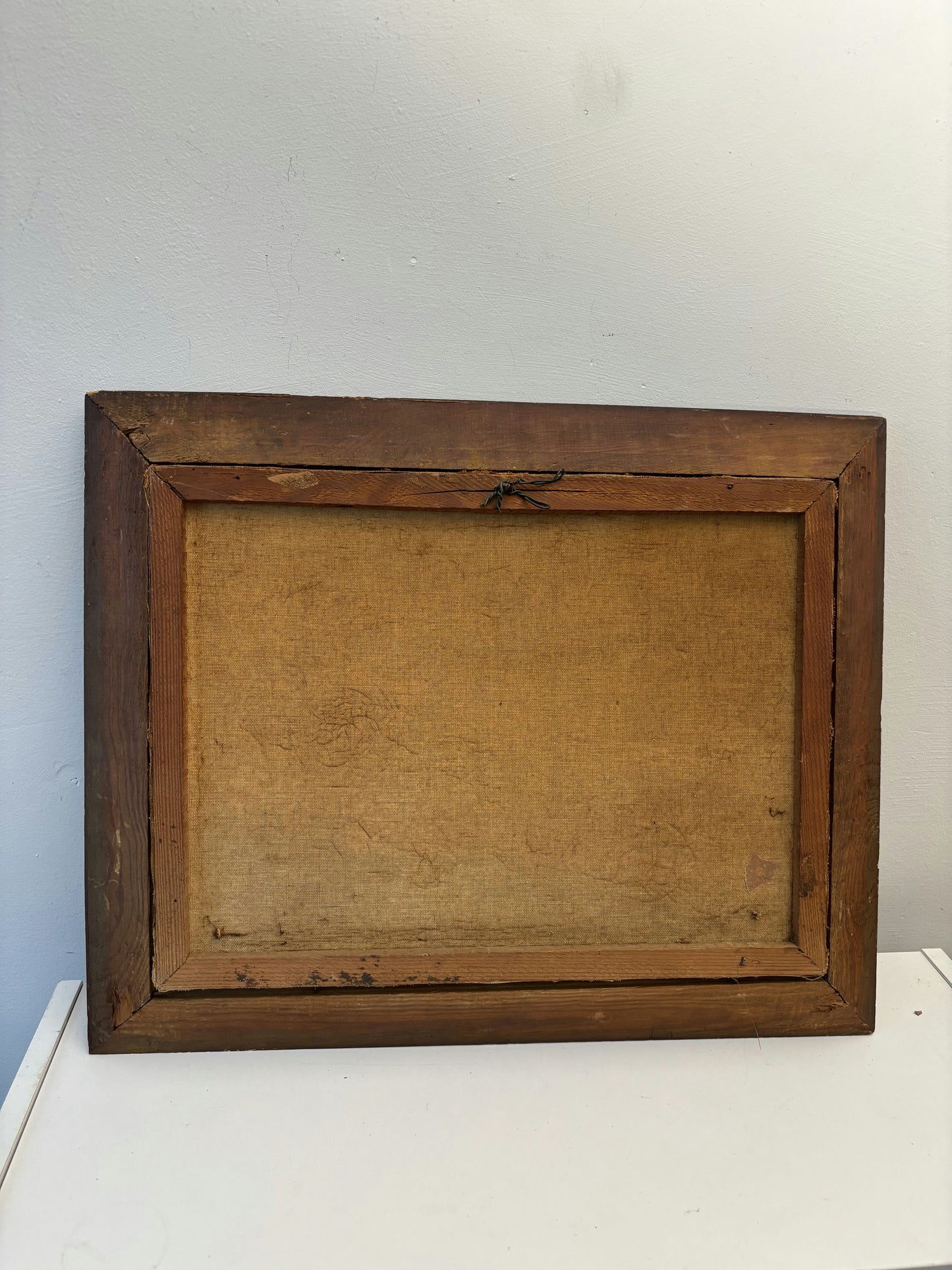 Fine Oil Painting Farm "Red Roof Cottage" Traditional Medium Artwork