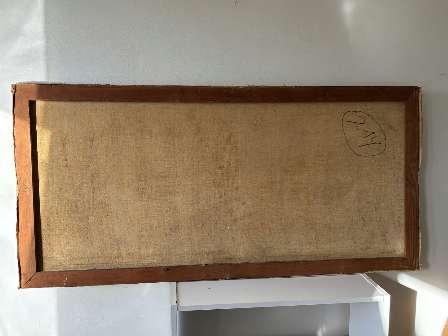 Antique Landscape Oil Painting "Thatched Cottage" Handcrafted Large Art