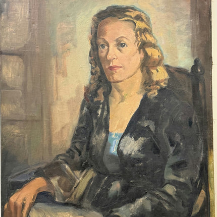 Timeless Portrait Oil Painting "Seated Woman" Authentic Large Art Holland Art Shop