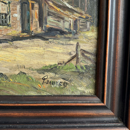 Expressive Landscape Oil Painting "Brick Cottage" Refined Artwork Holland Art Shop