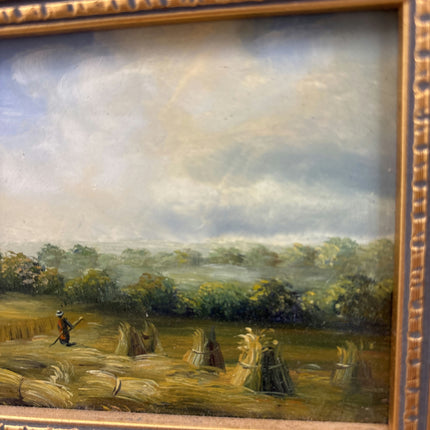 Traditional Landscape Oil Painting "Golden Frame" Original Small Artwork Holland Art Shop