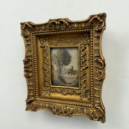 Expressive Landscape Oil Painting "Gilded Frame" Traditional Small Art Holland Art Shop