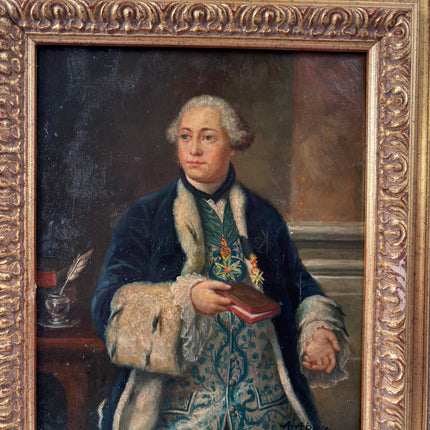 Remarkable Oil Painting Portrait "Noble Figure" Intriguing Small Artwork