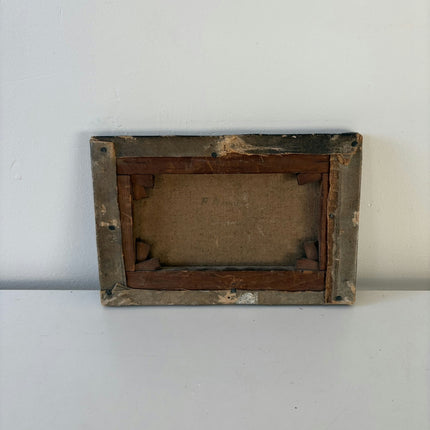 19th Century Antique Landscape Oil Painting "Canvas Backpanel" Small Art Holland Art Shop