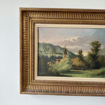 Timeless Landscape Oil Painting "Church Steeple" Refined Art Holland Art Shop