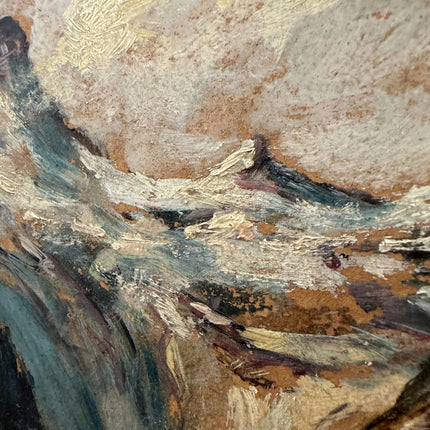 Classic Landscape Oil Painting "Mountain Lake" Original Small Art Holland Art Shop