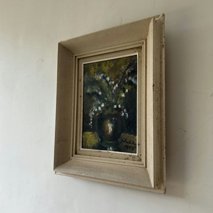 Elegant Floral Still Life Oil Painting "Flower Vase" Rustic Small Art Holland Art Shop