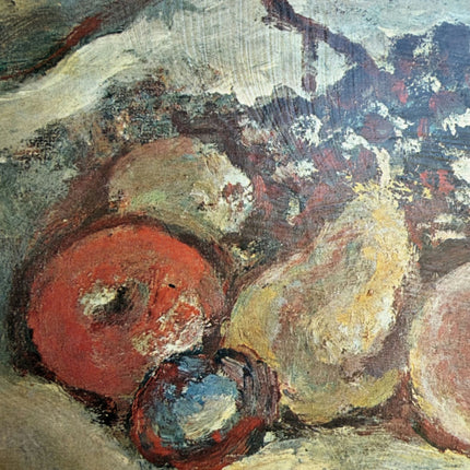 Vintage Flowery Still Life Oil Painting "Fruit Bowl" Refined Small Artwork Holland Art Shop