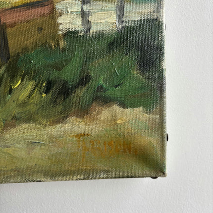 Traditional Farm Oil Painting "Thatched House" Refined Art Holland Art Shop