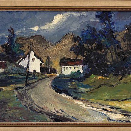 Figurative Oil Painting Landscape "Mountain Road" Refined Large Artwork Holland Art Shop