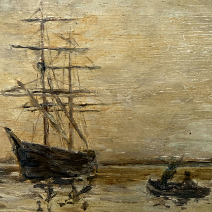 Traditional Seascape Oil Painting "Sailing Ship" Refined Small Art Holland Art Shop