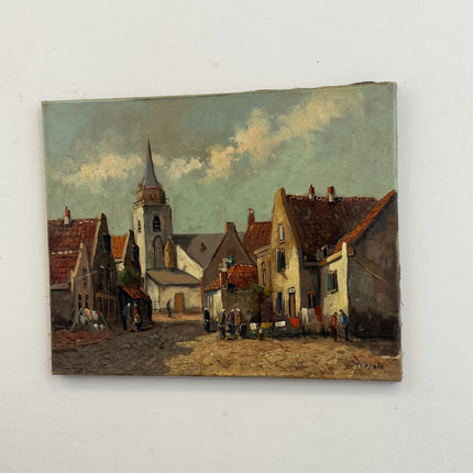Classic Cityscape Oil Painting "Town Steeple" Timeless Artwork Holland Art Shop