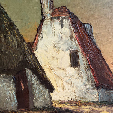 Classic Landscape Oil Painting "Thatched Cottage" Expressive Art Holland Art Shop
