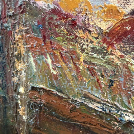 Expressive Seascape Oil Painting "Thick Paint" Vintage Large Art Holland Art Shop