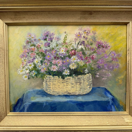 Expressive Still Life Oil Painting "Wicker Basket" Elegant Art Holland Art Shop