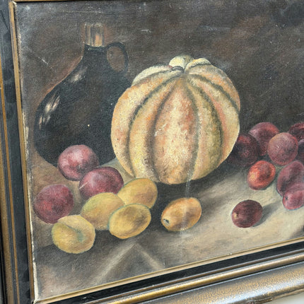 Authentic Still Life Oil Painting "Striped Pumpkin" Expressive Art Holland Art Shop