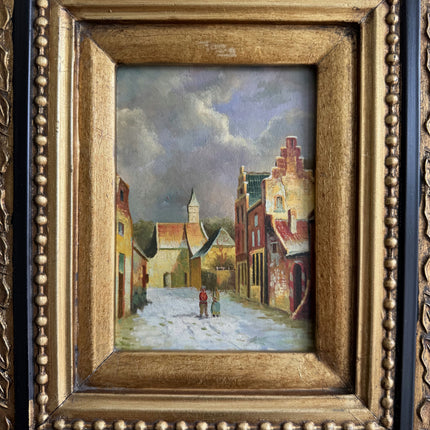 Timeless Cityscape Oil Painting "Gilded Frame" Vintage Artwork Holland Art Shop
