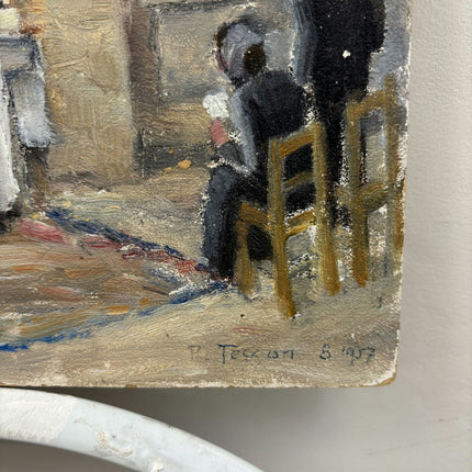 Classic Church Interior Oil Painting "Altar Priests" Refined Small Artwork Holland Art Shop
