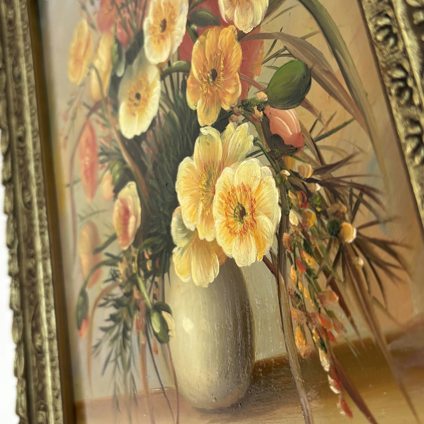 Traditional Oil Painting Flowery Still Life "Floral Arrangement" French Artwork