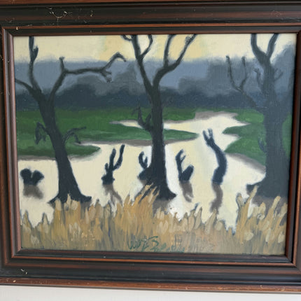 Timeless Winter Landscape Oil Painting "Leafless Tree" Refined Artwork Holland Art Shop