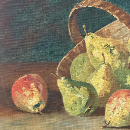 Handcrafted Still Life Oil Painting "Fruit Basket" Refined Art Holland Art Shop