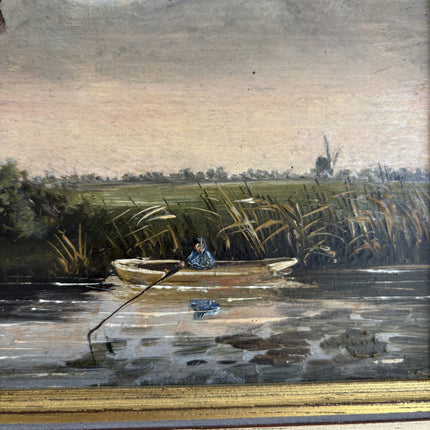 Classic Landscape Oil Painting "Old Windmill" Handcrafted Dutch Art Holland Art Shop