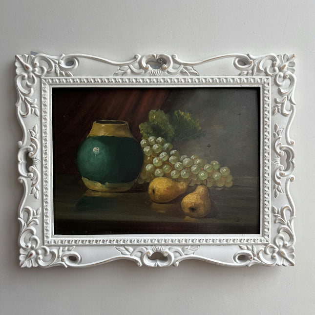 Rustic Still Life Oil Painting "Green Vase" Authentic Artwork Holland Art Shop