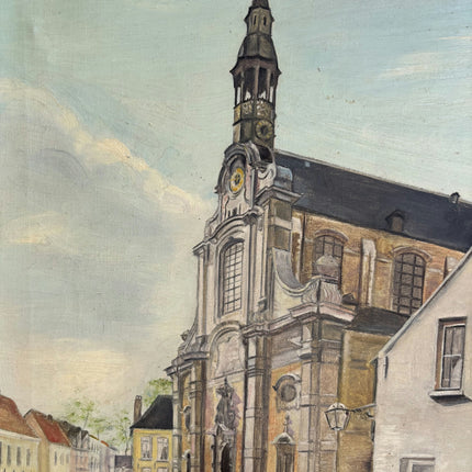 Classic Cityscape Oil Painting "Town Church" Traditional Art Holland Art Shop