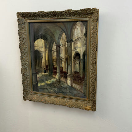 Refined Church Interior Oil Painting "Church Interior" Timeless Large Art Holland Art Shop