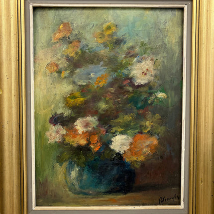 Authentic Floral Still Life Oil Painting "Flower Vase" Rustic Art Holland Art Shop