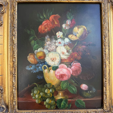 Traditional Floral Still Life Oil Painting "Flower Vase" Refined Small Artwork Holland Art Shop