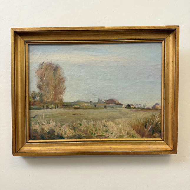Authentic Landscape Oil Painting "Country Cottage" Handcrafted Small Artwork Holland Art Shop