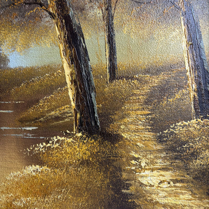 Expressive Landscape Oil Painting "Autumn Trees" Refined Artwork Holland Art Shop