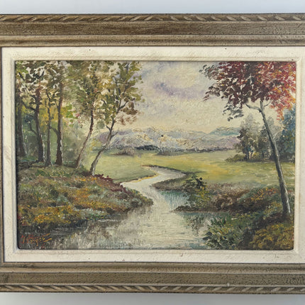 Timeless Landscape Oil Painting "Meandering Stream" Vintage Art Holland Art Shop