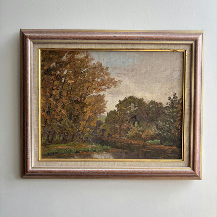 Classic Landscape Oil Painting "Autumn Tree" Vintage Art Holland Art Shop