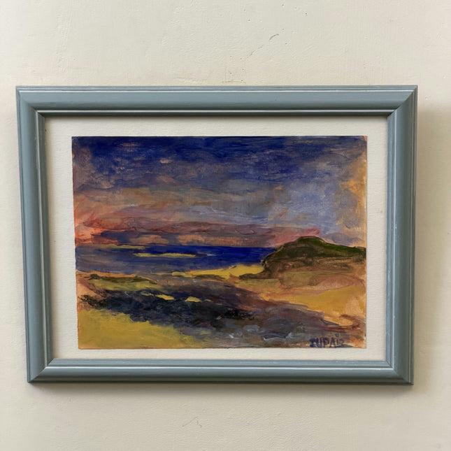 Vintage Seascape Oil Painting "Framed Painting" Original Small Artwork Holland Art Shop
