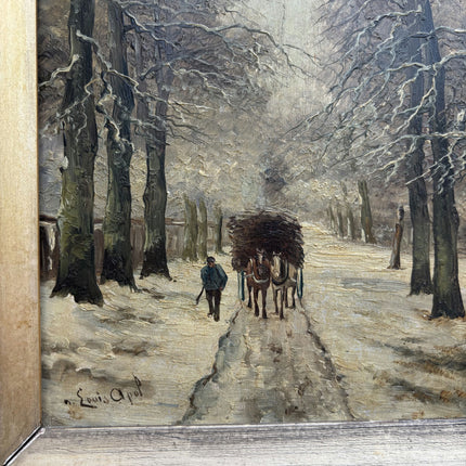 Authentic Winter Landscape Oil Painting "Gilded Frame" Expressive Dutch  Art Holland Art Shop