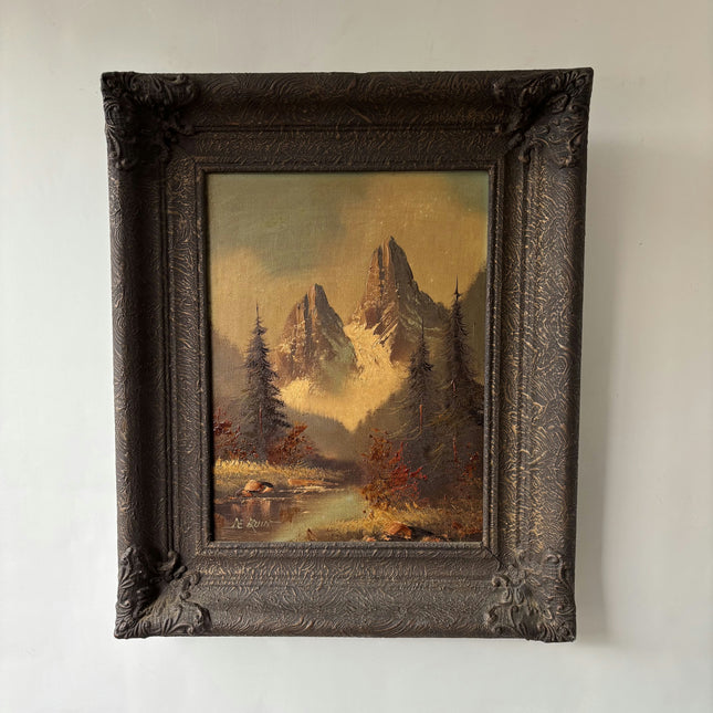 Expressive Landscape Oil Painting "Jagged Mountain" Classic Artwork Holland Art Shop