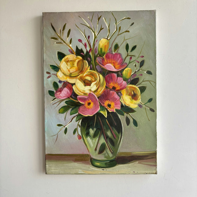 Vintage Floral Still Life Oil Painting "Flower Bouquet" Timeless Art Holland Art Shop