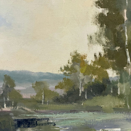 Authentic Landscape Oil Painting "Silver Birches" Elegant Large Artwork Holland Art Shop